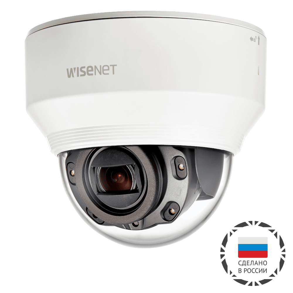 IP-камера Wisenet XND-6080R/CRU с Motor-zoom, WDR 150 дБ, ИК-подсветкой