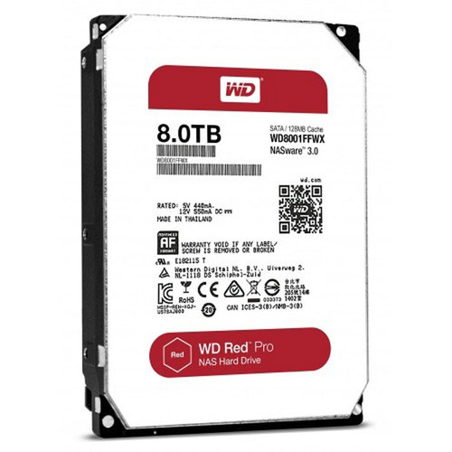 Жесткий диск 3.5" SATA3 8Тб WD Red Pro 7200rpm 256mb ( WD8003FFBX )