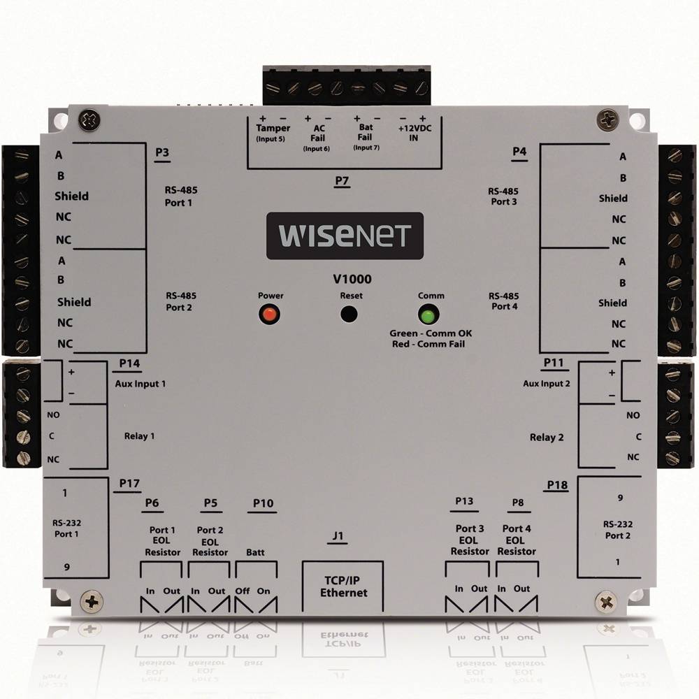 Сетевой контроллер Wisenet Samsung V1000 с поддержкой до 64 считывателей