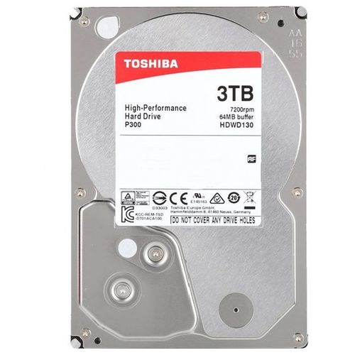 Жесткий диск 3.5" SATA3 3Тб Toshiba P300, 7200rpm 64mb ( HDWD130UZSVA ) OEM