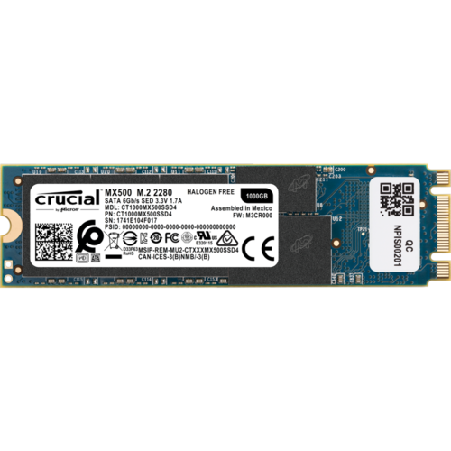Накопитель SSD M.2 1000Gb Crucial MX500 CT1000MX500SSD4 SATA3