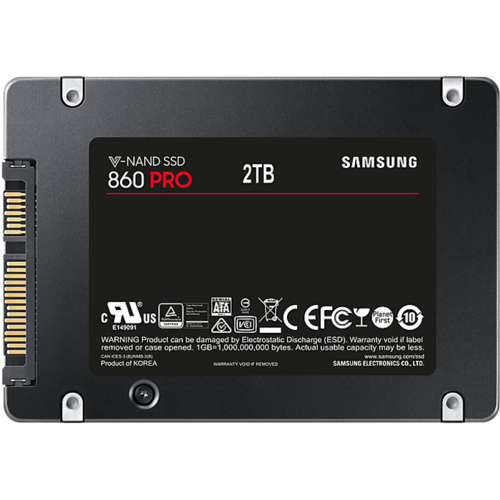 Накопитель 2.5" SSD SATA3  2Тб Samsung 860 Pro Series , ( MZ-76P2T0BW )